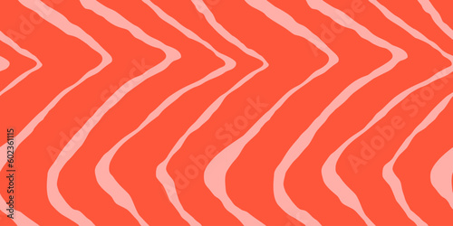 Salmon filet vector seamless pattern. Food abstract texture.