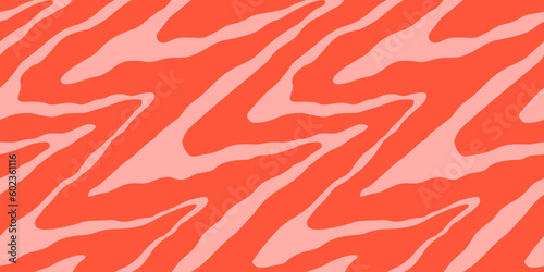 Salmon filet vector seamless pattern. Food abstract texture.