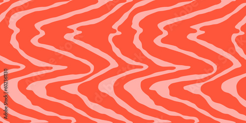 Salmon filet vector seamless pattern. Food abstract texture.