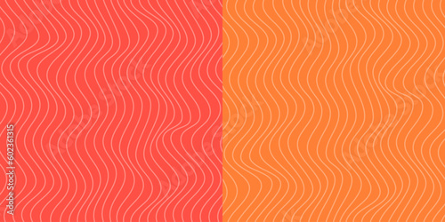 Salmon filet vector seamless pattern. Food abstract texture.