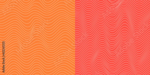Salmon filet vector seamless pattern. Food abstract texture.