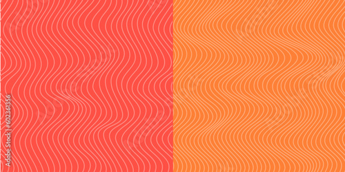 Salmon filet vector seamless pattern. Food abstract texture.