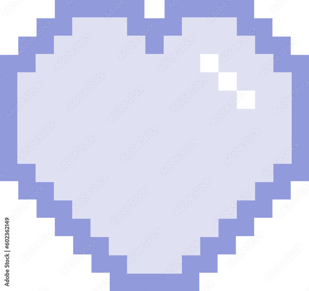 Fototapeta premium cute little 8bit pixel heart decoration