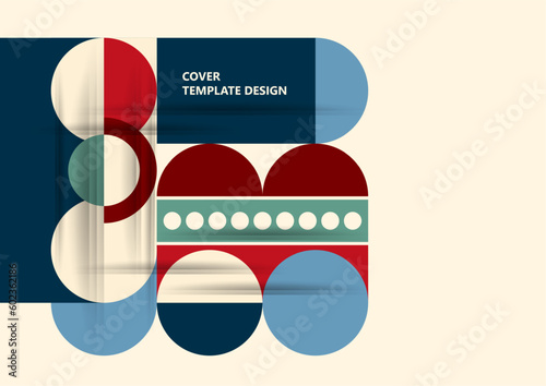 Modern laconic geometric composition for cards, heading, invitation, poster, social networks, publications after publication. Vector
