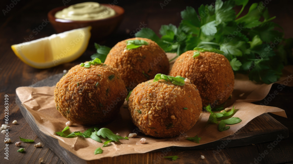 Falafel created with Generative AI technology Falafel created with Generative AI technology