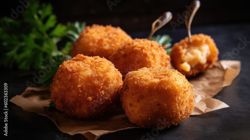 Croquettes created with Generative AI technology photo
