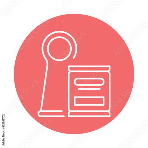 Erection ring color line icon. Pictogram for web page