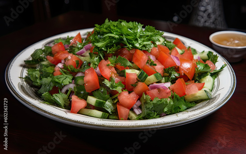 Mechouia Salad created with Generative AI technology