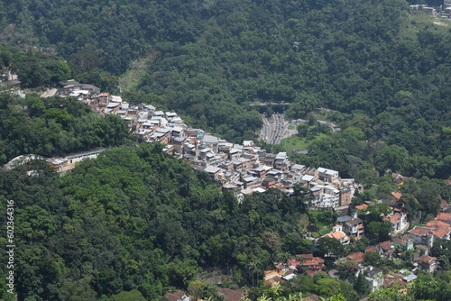 Houses in Brazilian favelas among the trees © Jacek