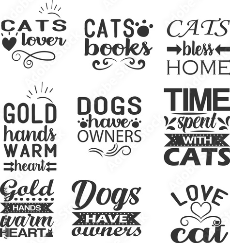 Cute Cat Lover Quotes SVG Bundle  02