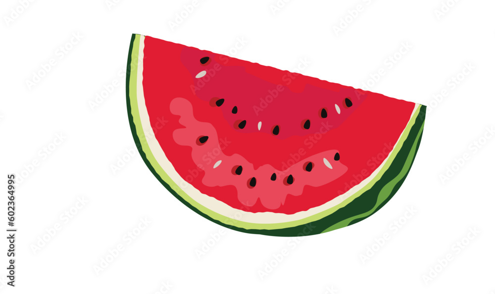 Watermelon vector illustration. Watermelon in half shape. Summer fruit theme and concept. Flat vector in cartoon style. Tropical fruit.
Watermelon vector illustration. Watermelon in half shape. Summer fruit theme and concept. Flat vector in cartoon style. Tropical fruit.