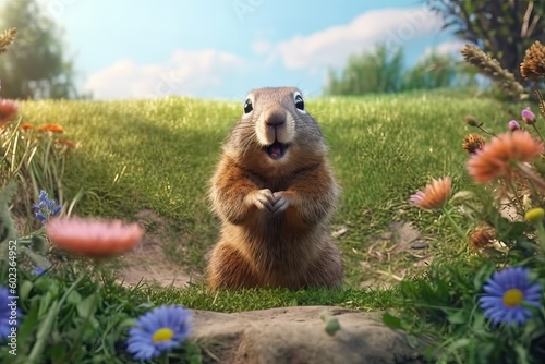 Spring arrival with a groun...