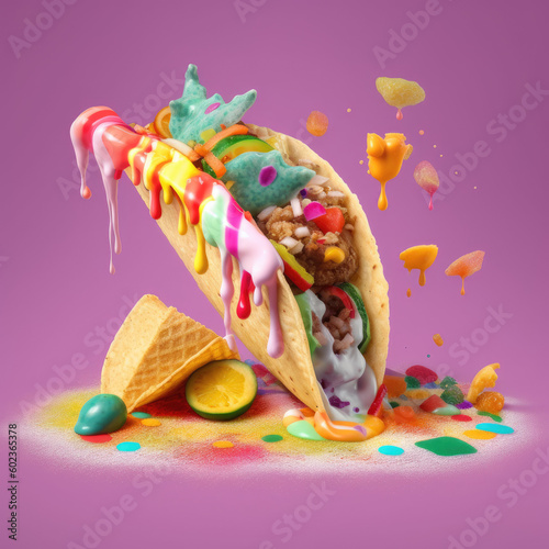 fancy taco sweet created with Generative AI technology