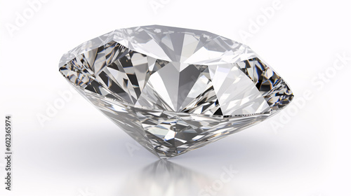 Sparkling Solitaire: Isolated Diamond on transparent background, generative AI