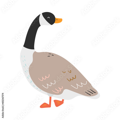 goose flat isolated  vector illustration