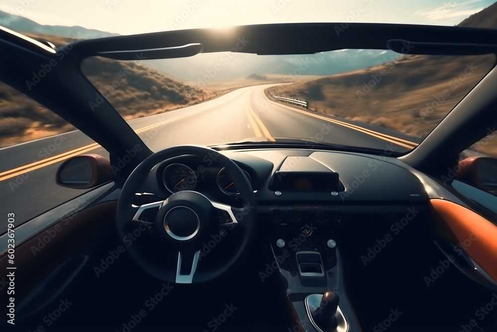 car driving on the road
