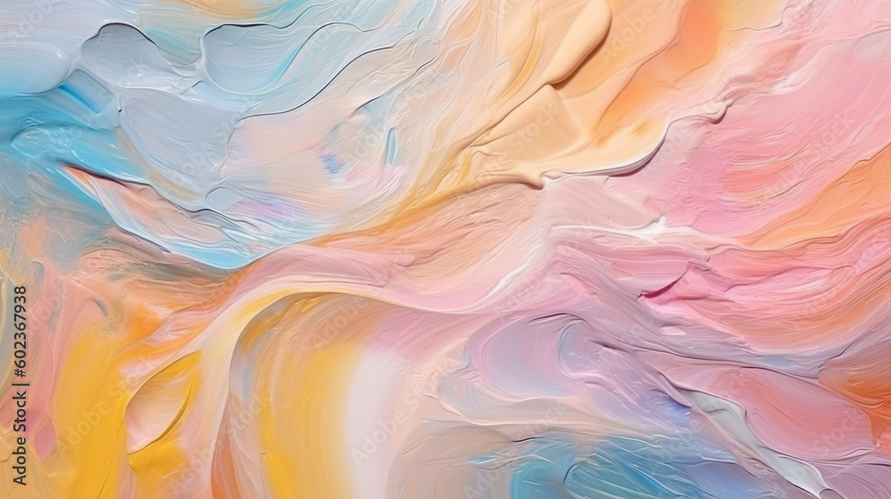 Fototapeta premium Abstract oil paint pastel color background. Generative ai