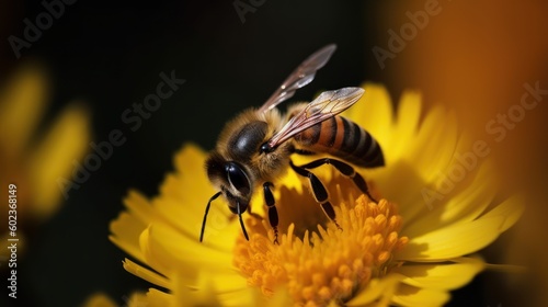 Honeybee insect on the flower Beautiful Natural Photograph Fresh Green Lifestyle
