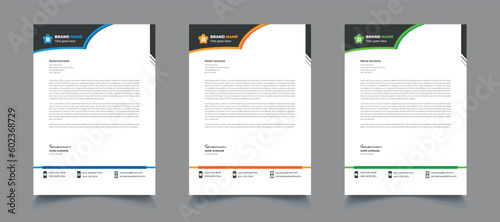 Vector professional and modern business letterhead template