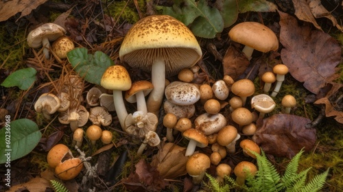 Close up look of mushrooms Beautiful Natural Photograph Fresh Green Lifestyle