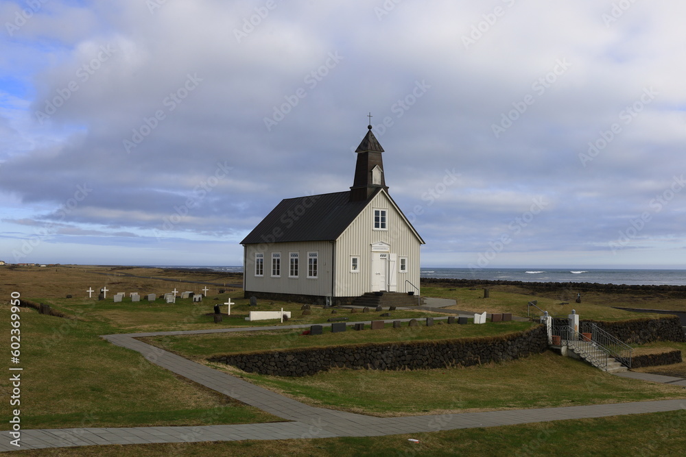 View on a church to Iceland