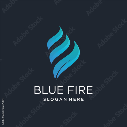 Fire tech logo design idea with modern creative idea