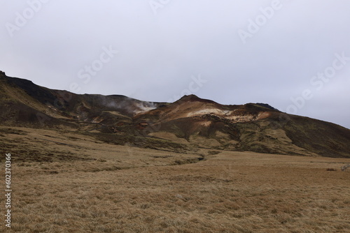 View on the Seltún Geothermal Area in the south of Iceland