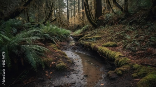 Muddy Stream through a forest Beautiful Natural Photograph Fresh Green Lifestyle