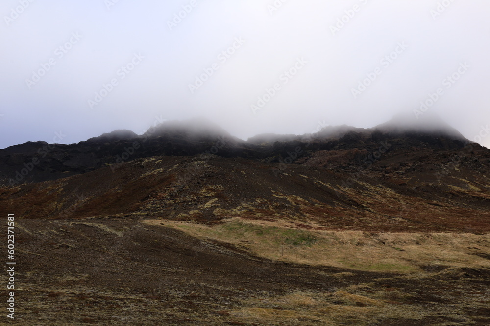 View on a mountain to Iceland