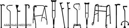medical supplies for musouloskelital injury patients , isolated walking sticks set