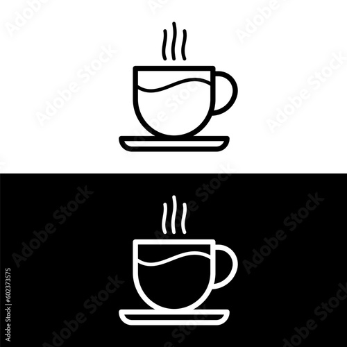 black and white coffee icon