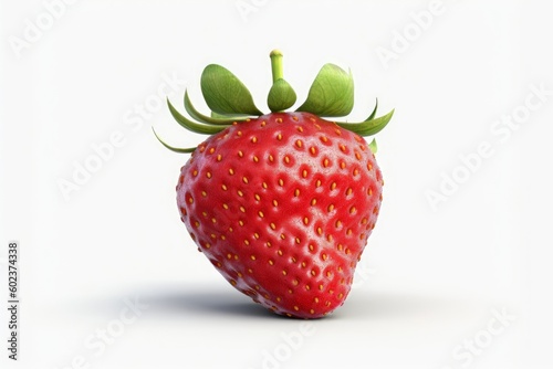 Red berry strawberry isolated on white background ai generative