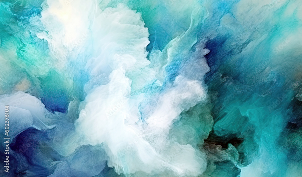 Abstract watercolor background blue and white colors.