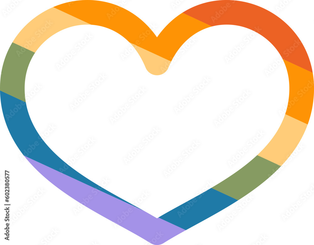 Hearts Pride LGBT Shapes Element