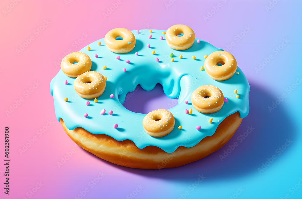 Delicious donut. Generative AI.
