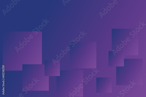 Gradient background. Banner design composition. Horizontal orientation. Modern geometric pattern. Futuristic background with geometric shapes, squares. Vector illustration.