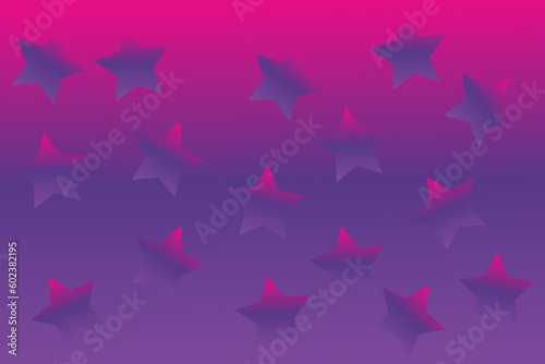 Gradient background. Banner design composition. Horizontal orientation. Modern geometric pattern. Futuristic background with geometric shapes stars. Vector illustration.