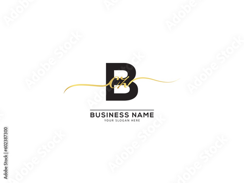 Calligraphy Bcz Luxury Logo, Creative Signature Bcz cbz Logo Letter Vector For Luxury Shop photo