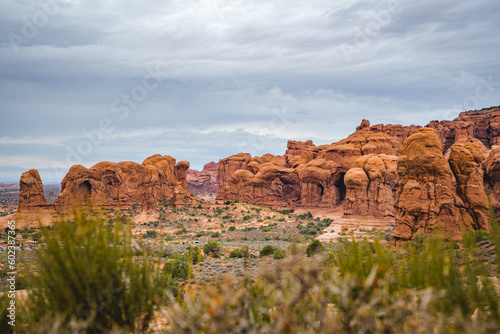 sandstone and hoodoos at arches national park