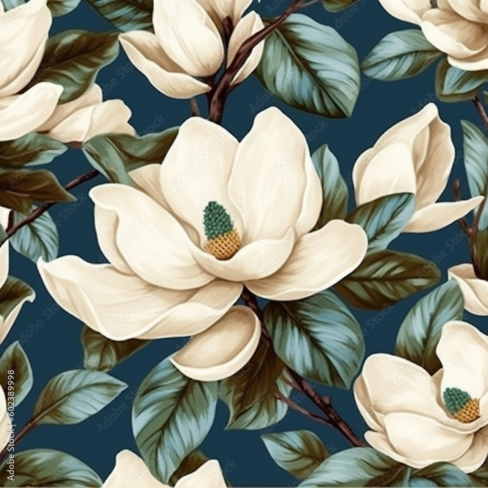Obraz premium seamless magnolia leaf texture