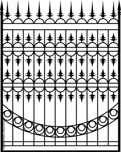 Wrought Iron Gate, Ornamental Design