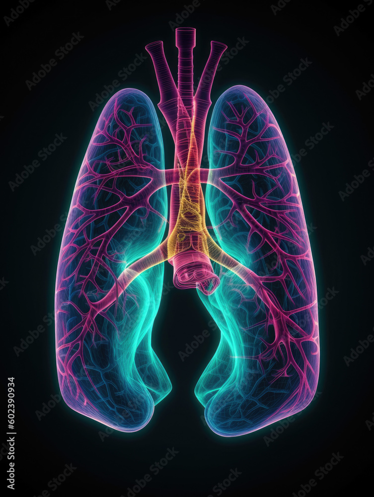 Lungs Human Respiratory System Anatomy For Medical Concept 3D Illustration Lungs Human Respiratory System Anatomy For Medical Concept 3D Illustration