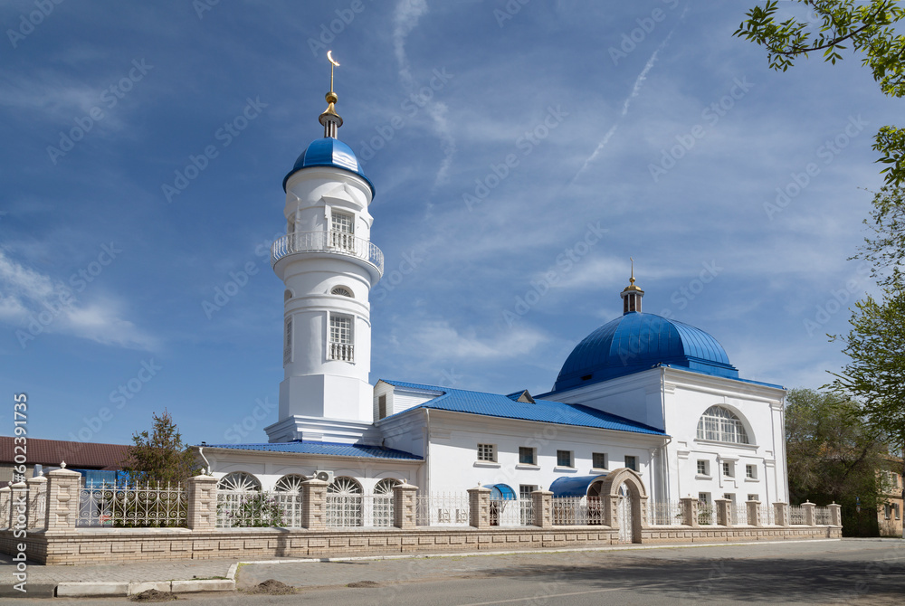 The White Mosque in Astrakhan on a sunny summer day. Astrakhan, Russia The White Mosque in Astrakhan on a sunny summer day. Astrakhan, Russia