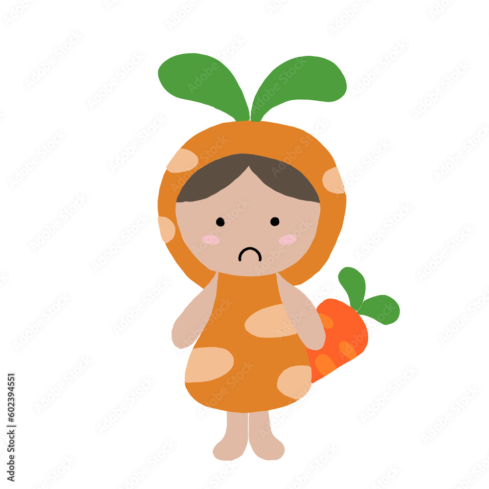 Little girl with carrot Little girl with carrot