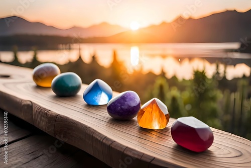 Edelsteine und Kristalle als Kraftsteine zur Gewinnung von Energie und zur Meditation, esoterisch