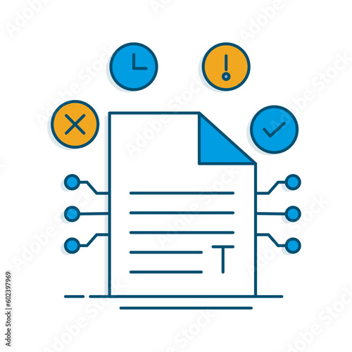 Contextual Recommendation Illustration: AI-Powered Personalized Recommendations. Contextual Recommendation Colored Line icon Editable Stroke.