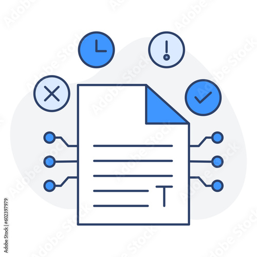 Contextual Recommendation Illustration: AI-Powered Personalized Recommendations. Contextual Recommendation Colored Line icon Editable Stroke.