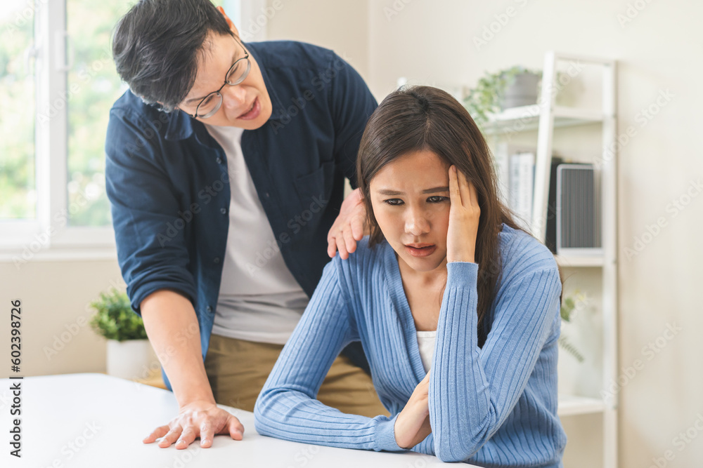 Breakup and depressed, asian young quarrel couple love fight relationship in trouble. Different people are emotion angry. Argue wife has expression, upset with husband. Problem of family people. Breakup and depressed, asian young quarrel couple love fight relationship in trouble. Different people are emotion angry. Argue wife has expression, upset with husband. Problem of family people.