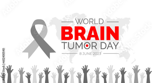 World Brain Tumor Day background or banner design template. vector illustration.