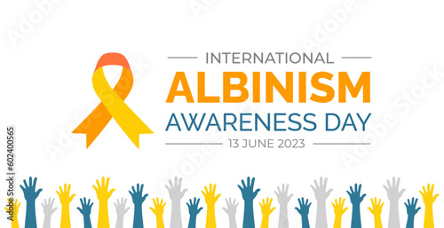 International Albinism Awareness Day background or banner design template celebrated in June. vector illustration.